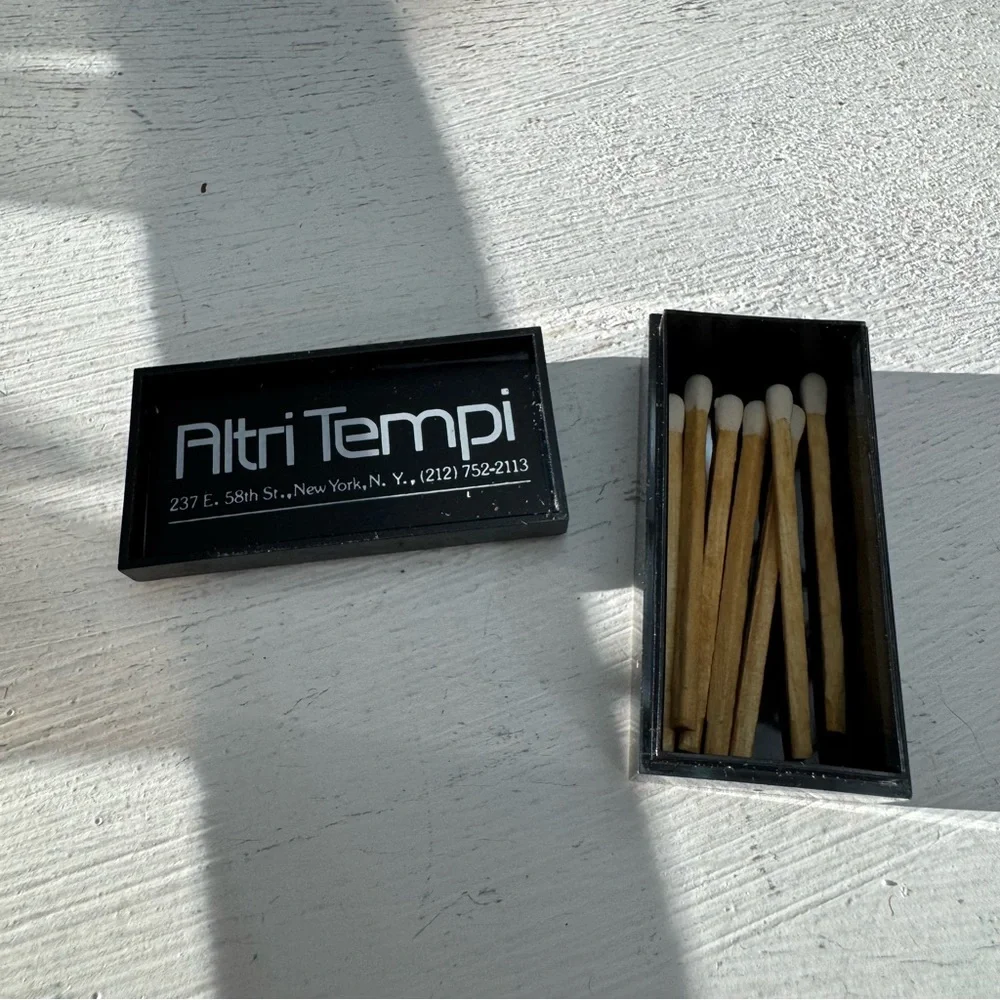 Vintage Match Safe Lacquered Box Art Deco Altri Tempi NYC Italian Restaurant - Picture 8 of 13